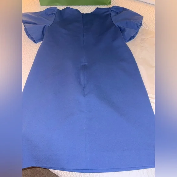 ✨FLASH SALE✨Kate Spade Ponte Puff Sleeve Shift Dress Astral Blue Dress Size S - Picture 7 of 9